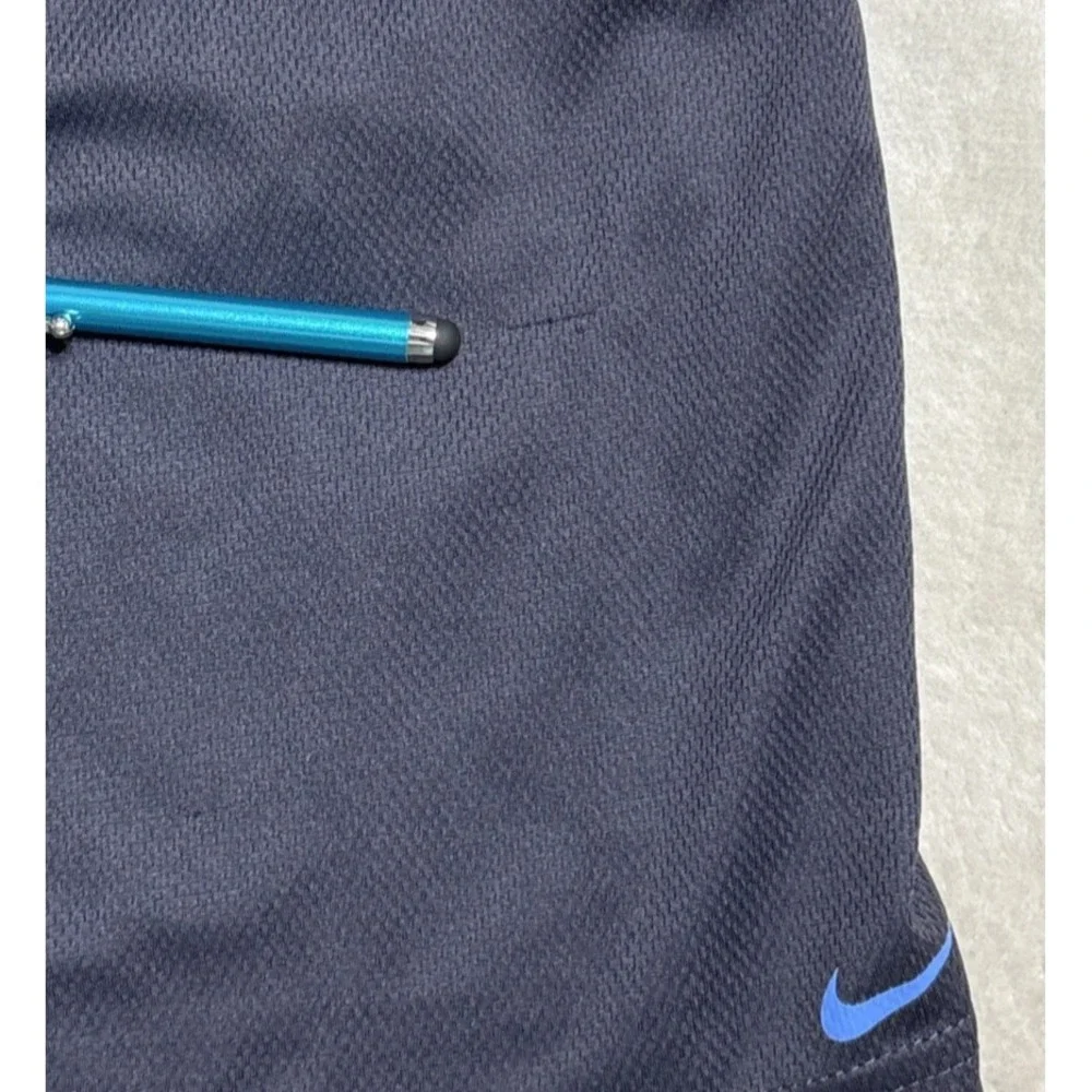 Nike Athletic Shorts Mens Large Blue FitDry Brief Lined Embroidered Logo Vintage